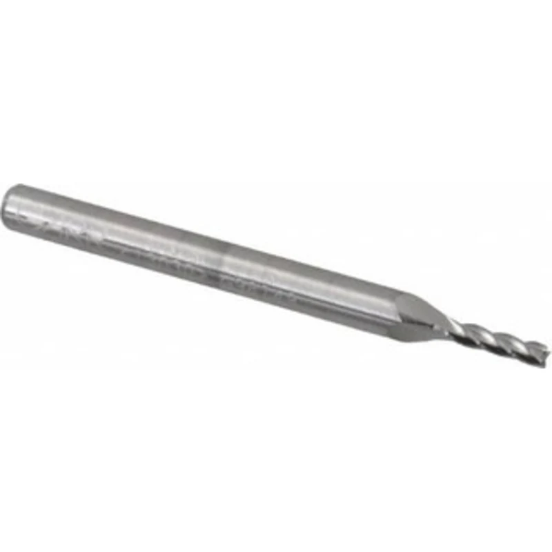 Value Collection 1/16, 1/4 LOC, 1/8 Shank Diam, 1-1/2 OAL, 4 Flute, Solid Carbide Square End Mill Single End, Uncoate...
